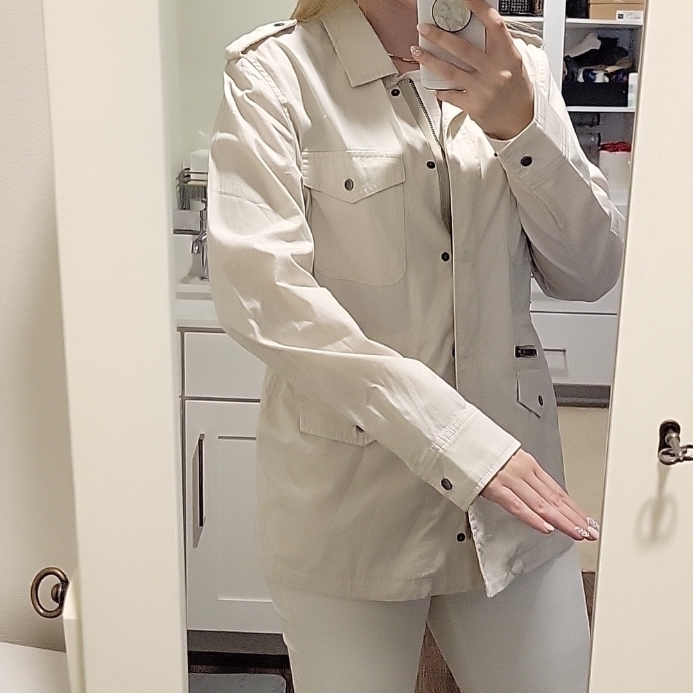 Rails 'Miller' Military Cotton Utility Jacket | Cream | Size M | NWT - Picture 11 of 12